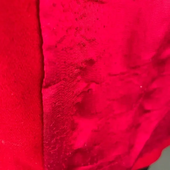 Vintage Moschino Red Wool Coat With Roses Rare Y2K